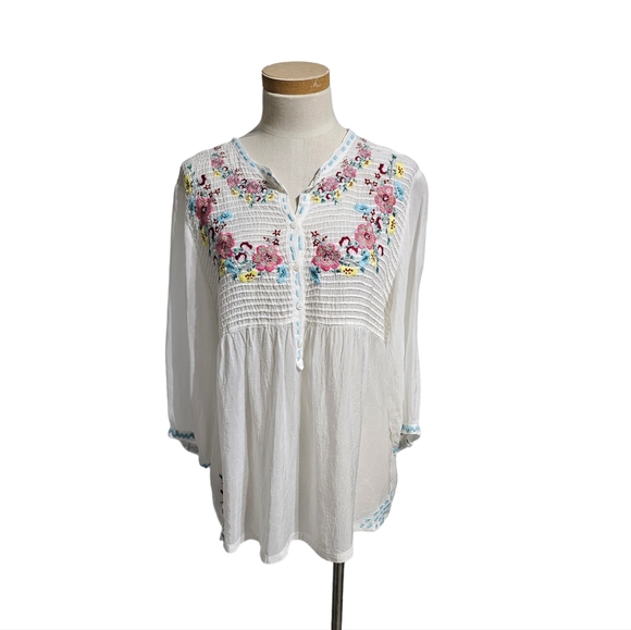 Sundance Tops Sundance Floral Embroidered Blouse Poshmark